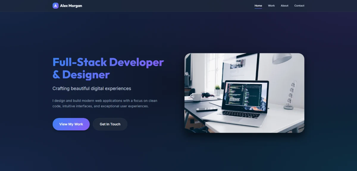 Bentofolio developer portfolio template preview from the TemplateVaults catalog